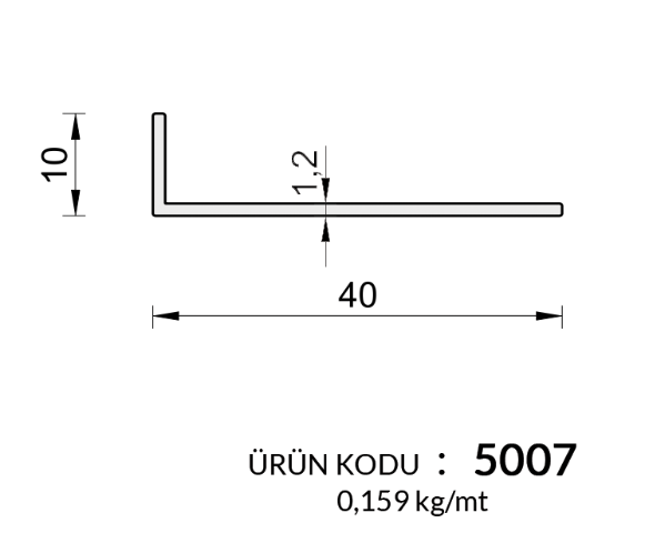 40X10 KÖŞEBENT